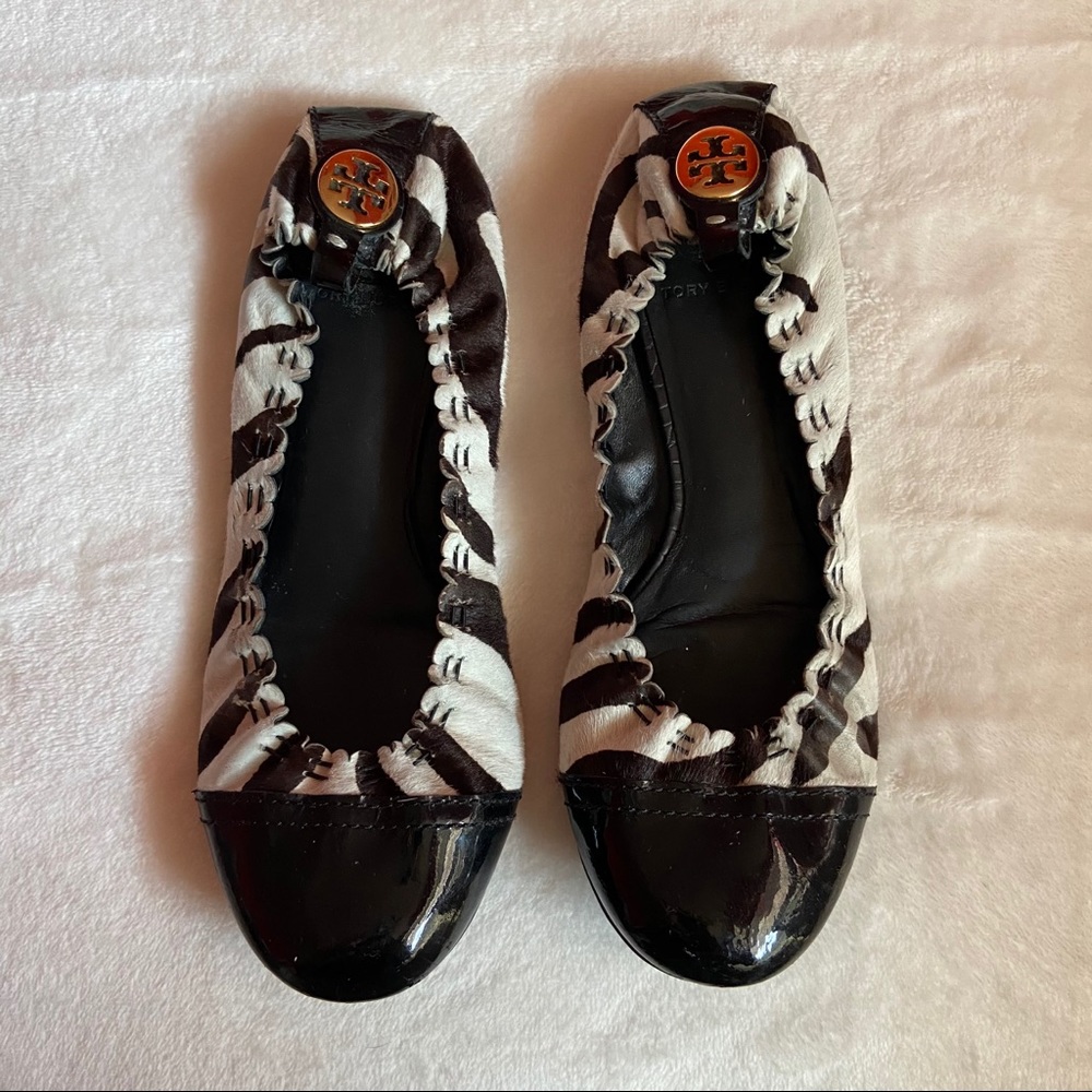 TORY BURCH Zebra Flats